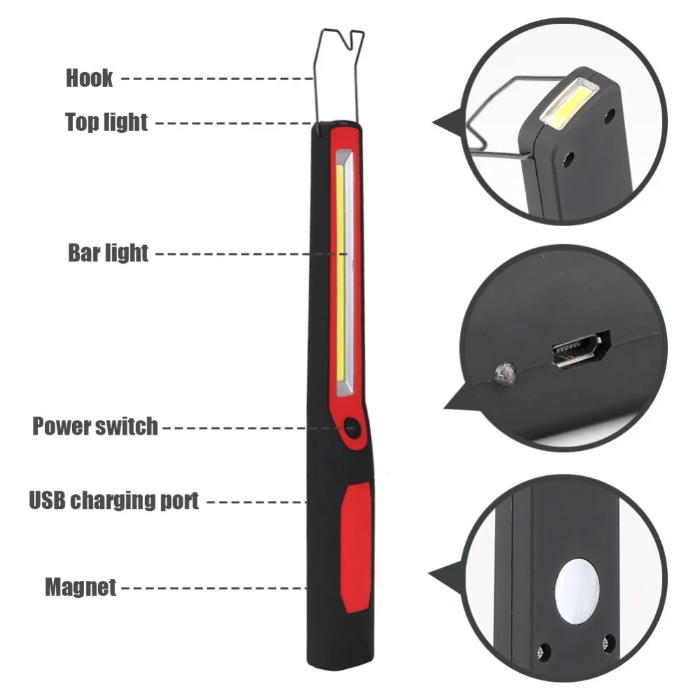 Hot-Sale-2in1-Rechargeable-COB-Light-Flashlights-LED-COB-Camping-Work-Inspection-Light-Lamp-Hand-Torch-Magnetic-Work-Light5