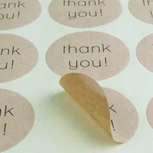 Крафт-бумага "спасибо" уплотнения наклейки A04 свадебный подарок упаковка стикер украшения этикетки 600 шт./заказ