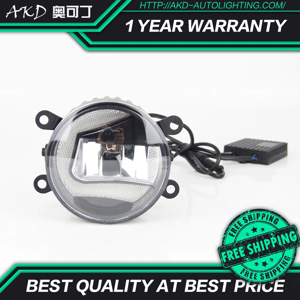 AKD Car LED Fog Lamp for Toyota Wish Estima Innova Verso foglamp Shape