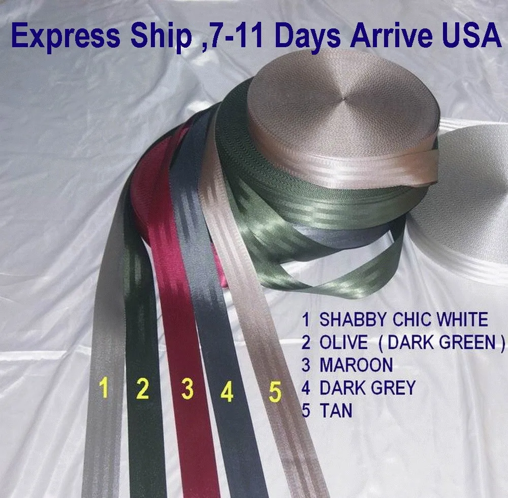 20 meters Roll Seat Belt Webbing GREEN Color 4.8cm Wide 5 Bars