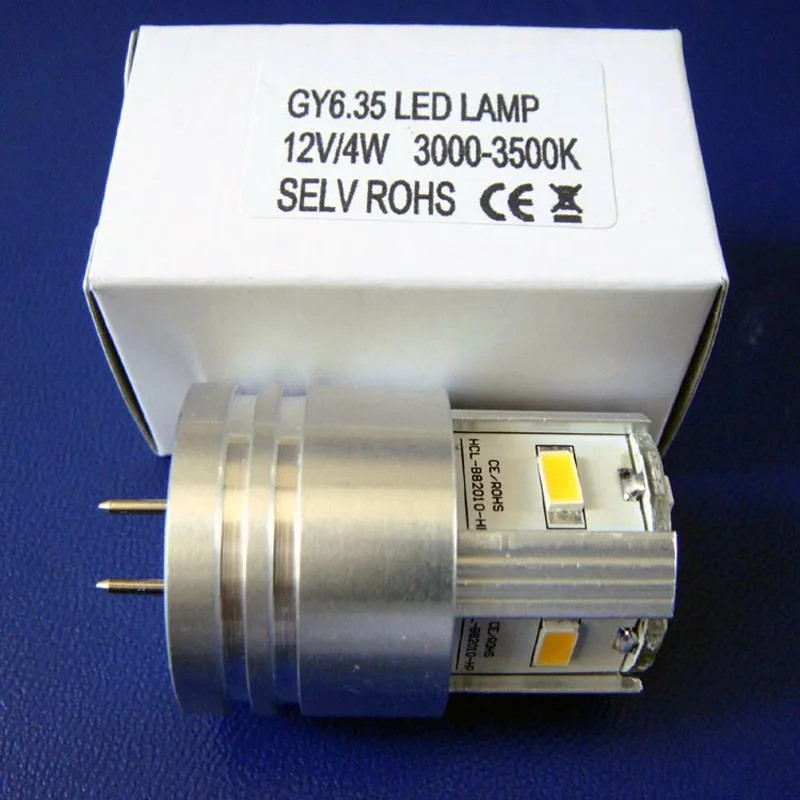 Высокое качество AC/DC12V GY6.35 светодиодные фонари, 12 В 4 Вт высокой мощности GY6.35 LED Светильники, GY6.35 светодиодный светильник Бесплатная