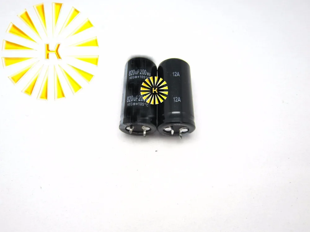 100% новый 820 мкФ 200WV 200V 22X45 защелкивающийся алюминиевый электролитический
