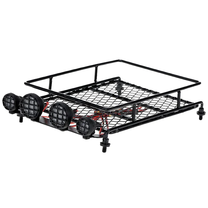 

Promotion! Roof Luggage Rack with LED Light Bar for 1/10 Cars Crawler