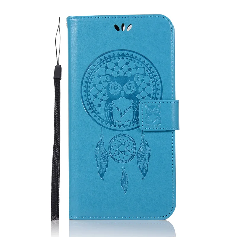 Кожаный чехол-бумажник с откидной крышкой для Funda huawei P Smart Plus P20 P30 Pro P10 P9 P8 Lite, чехол, чехол для мобильного телефона - Цвет: Синий