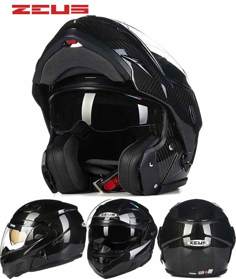 2016 New ZEUS dual lens undrape face motorcycle helmet open face