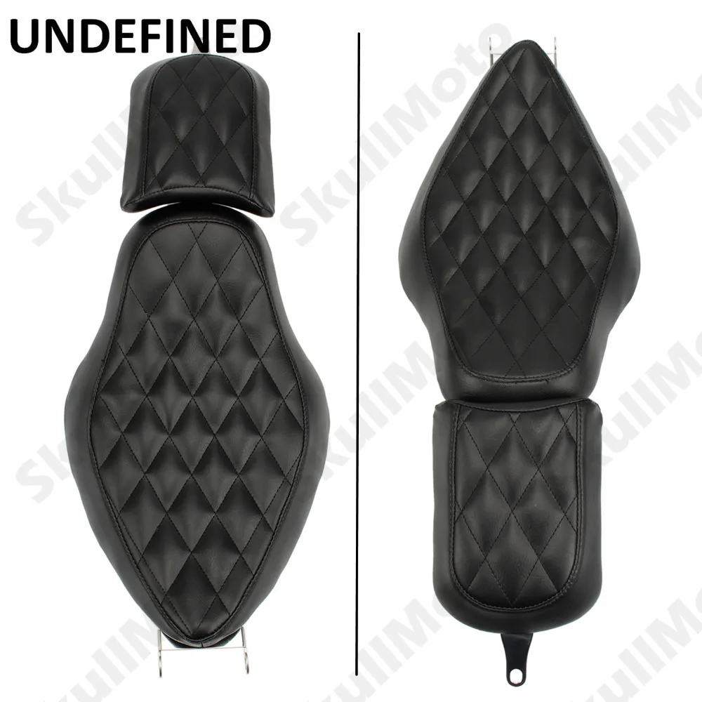

Motorcycle Rider Passenger Seat Front Rear DetachableLeather Driver Seat For Harley Sportster Iron 883 XL883 XL1200 2004-2017 48