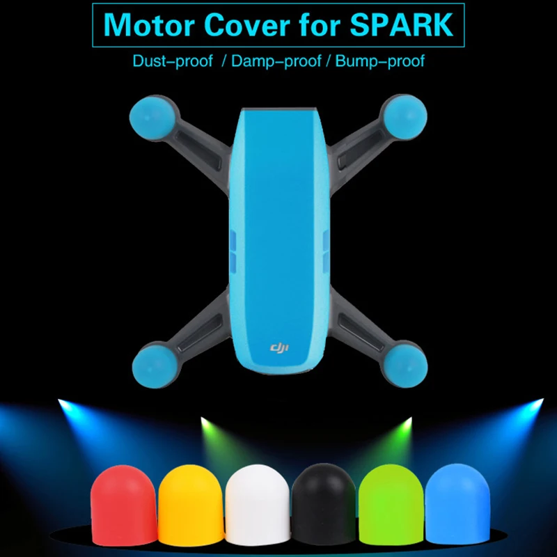 

New Arrival 4 Pieces DJI Spark Motor Protector Cover Guard Anti-drop Dustproof DJI Spark Motor Cap Cover