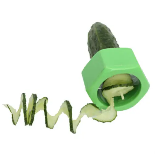 Тип овощей и фруктов спиральное пилинг оборудование для переработки Овощечистка кухонный инструмент для резки машинный кухонный инструмент GHMY - Цвет: Зеленый