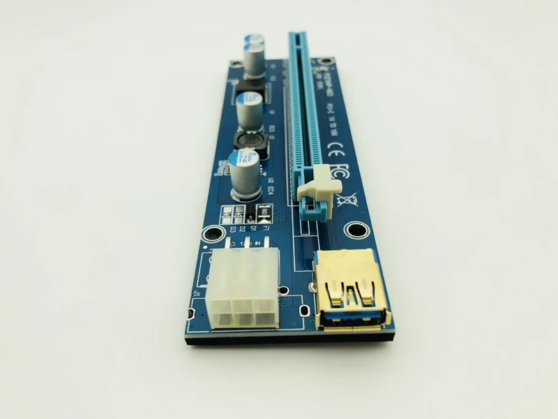 

Райзер-карта PCIE PCI-E 009s Molex 6Pin для SATA 1X 16X, 10 шт.