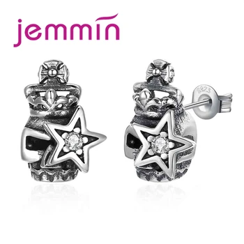 

Cool Unique Design 925 Sterling Silver Romantic Stub Earrings Black White Women Dance Party Jewelry High Quality