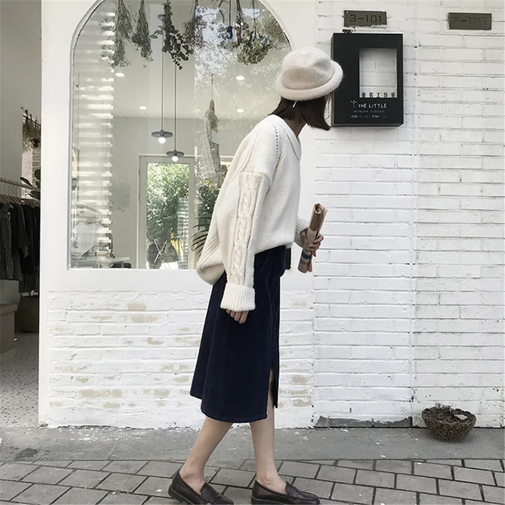 Winter Thicken Women Sweater Pullover 2018 Hollow Out Sweater For Women Long Sleeve Knitted Jumper Autumn Thick Casual Clothing (48)