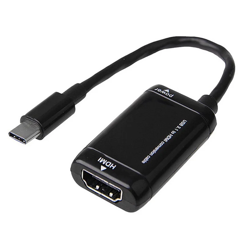 

1080P USB 3.1 Type-C Male to HDMI Female HD TV Monitor Adapter Converter Cable for TV Tablet Laptop Smartphones