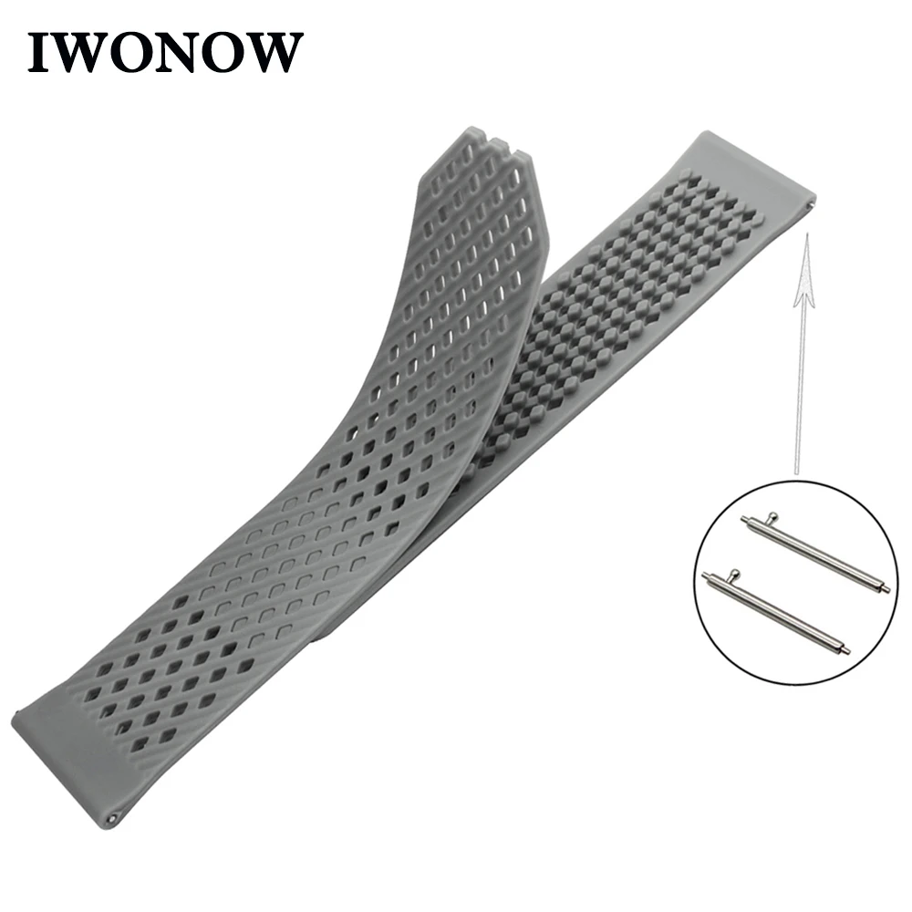 

22mm 23mm Silicone Watchband Hook & Loop for Certina Victorinox Quick Release Band Watch Strap Wrist Bracelet Grey Black Red