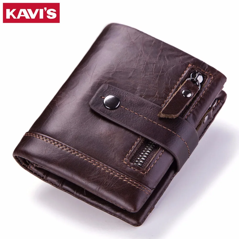 Buy KAVIS Genuine Leather Men wallet PORTFOLIO Male