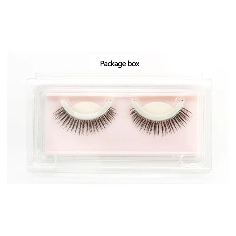 1pair Glue Free Eyelashes 3D Eyelashes, Artificial Fake Eyelashes Extension Woman Beauty Thick Lash Makeup Cosmetic