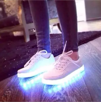 

2016 New kids shoes light children LED shoes boys sport shoes high quality Brand kids USB flashing shoes 5 colors size 30-38
