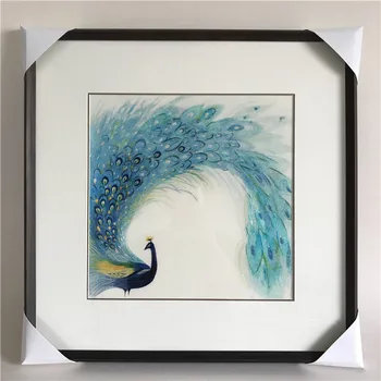 

Handmade 100% Mulberry Silk Finished Suzhou Embroidery Quality Goods ,peacock