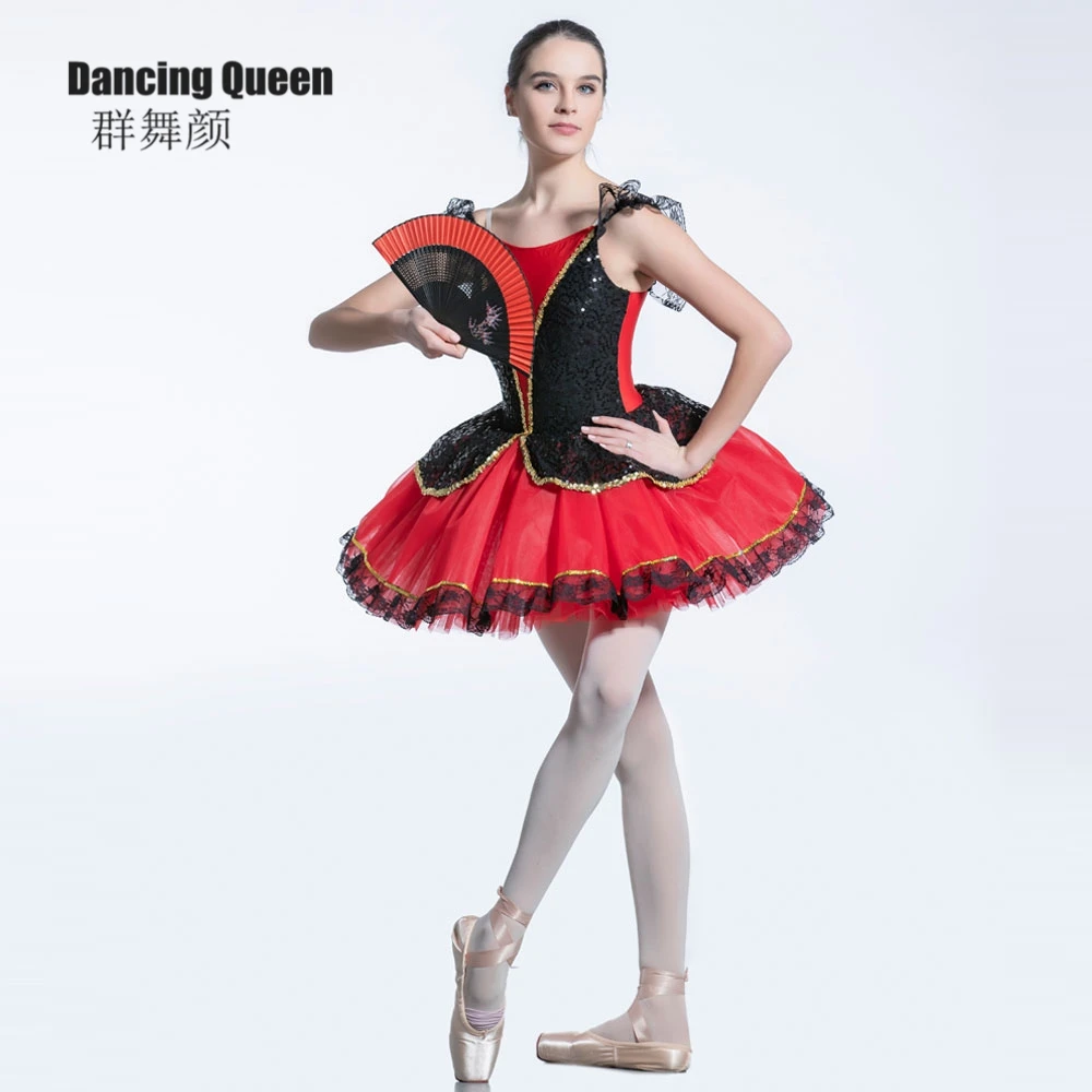 New! Two colors Spanish style ballet tutu girls ballet dress for women