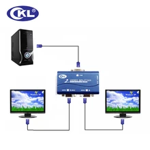 Высококачественный конвертер CKL 2 порта VGA адаптер-Сплиттер 450 МГц 2048*1536 Sup порт s DDC, DDC2, DDC2B USB Питание Пластиковый Чехол