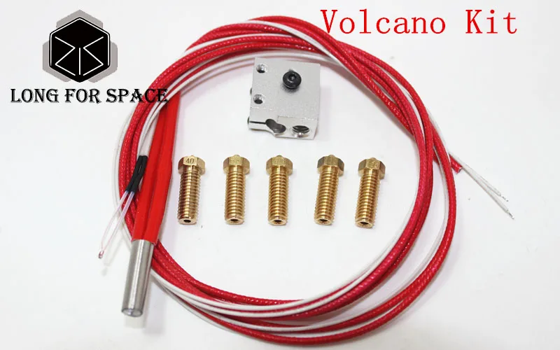  3D Printer Parts Pack kit/set Heater E3D Volcano Hot End Eruption Block+Nozzle  Prusa i3 Pack For 3D Printer Filament 1.75/3 mm 