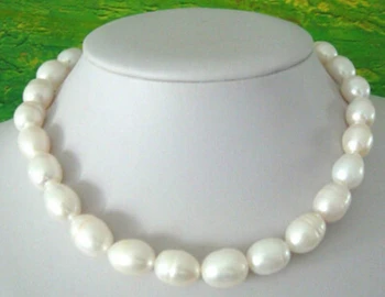 

noble 14-16mm natural south sea white pearl necklace 17inch Factory Wholesale price Women Gift word Jewelry