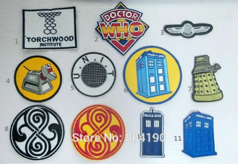 Doctor Who Series Logo Iron on Sew on Embroidered Patch #1699