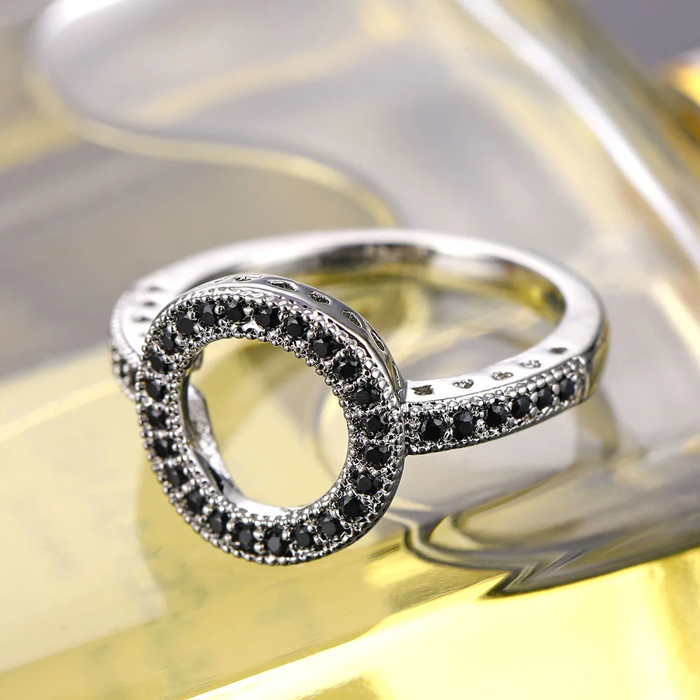 

Ailend classic fashion female round ring female couple wedding jewelry party silver ring wholesale lady statement ring gift