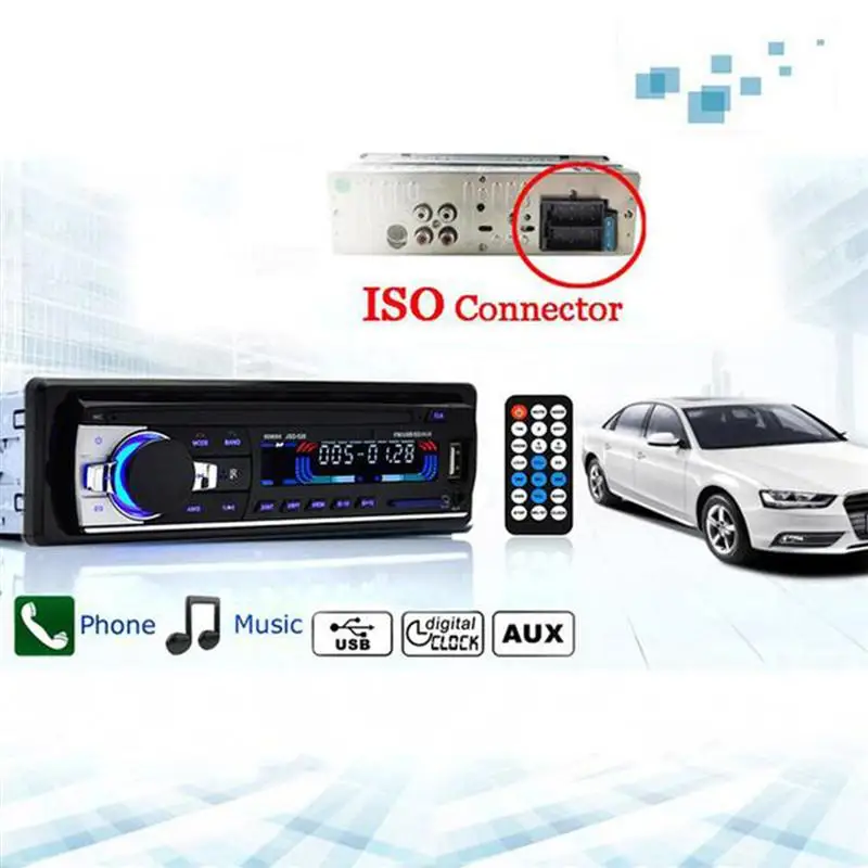 Автомобильный стерео FM радиоприемник mp3 плеер аудиопроигрыватель с портом USB/SD MMC