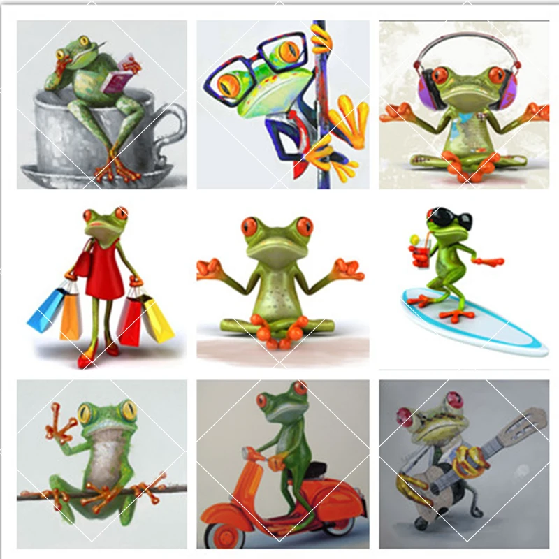 Diamond Painting Cross Stitch, frog, Full Square,Diamond Mosaic,art
