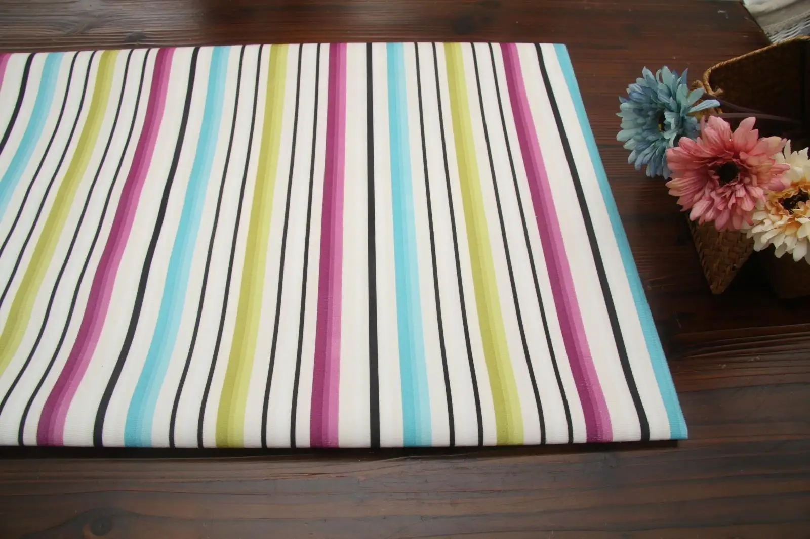 1 метр печать короткая флисовая ткань для дивана подушка стул скатерть полосатая фиолетовая дешевая ткань Tissus Au Metre Tela - Цвет: 14