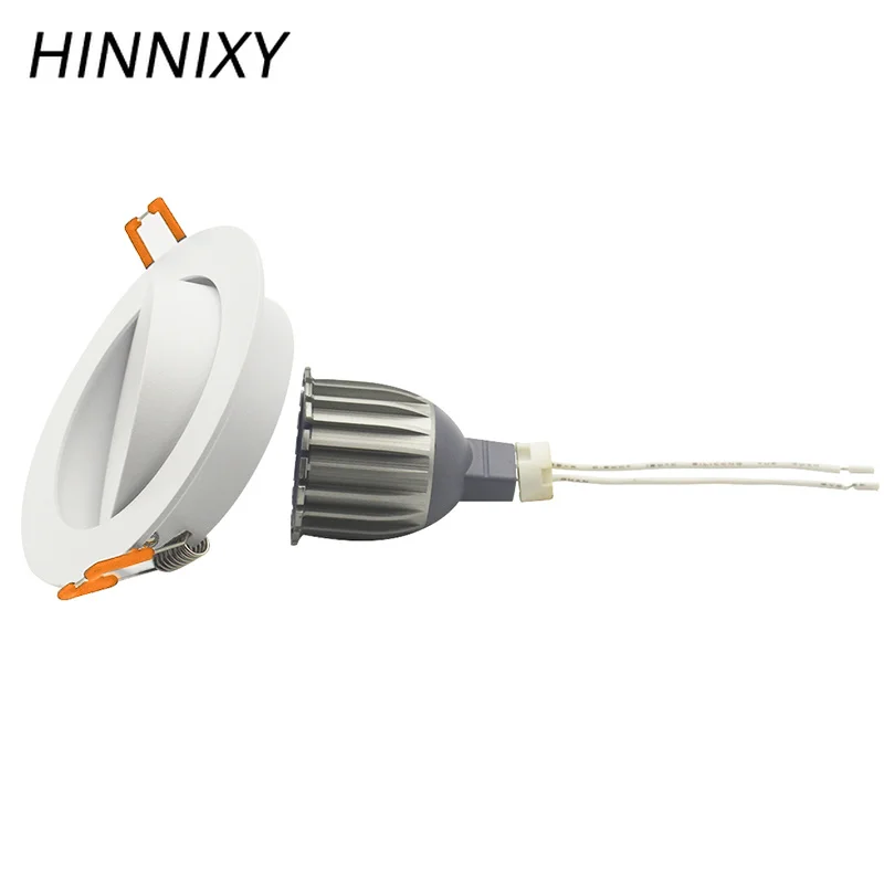 Hinnixy Круглые двойные кольца светодиодные светильники поворотный фитинг E27 85 265 в 75