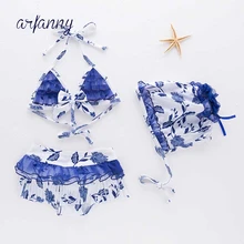 Раздельный купальник для маленьких девочек; китайский классический синий и белый купальник с фарфоровым узором; От 1 до 6 лет; детское весеннее бикини