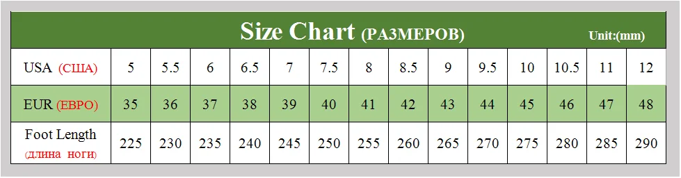 baideng size chart