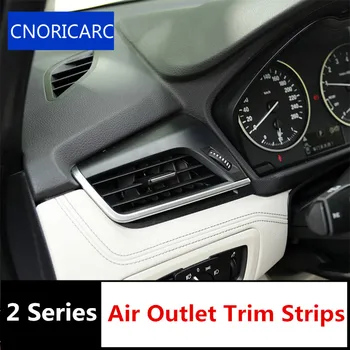 

CNORICARC 2pcs Chrome ABS Center Console Both Side Air conditioning Outlet Trim Strips for BMW 2 series Active Tourer 218i