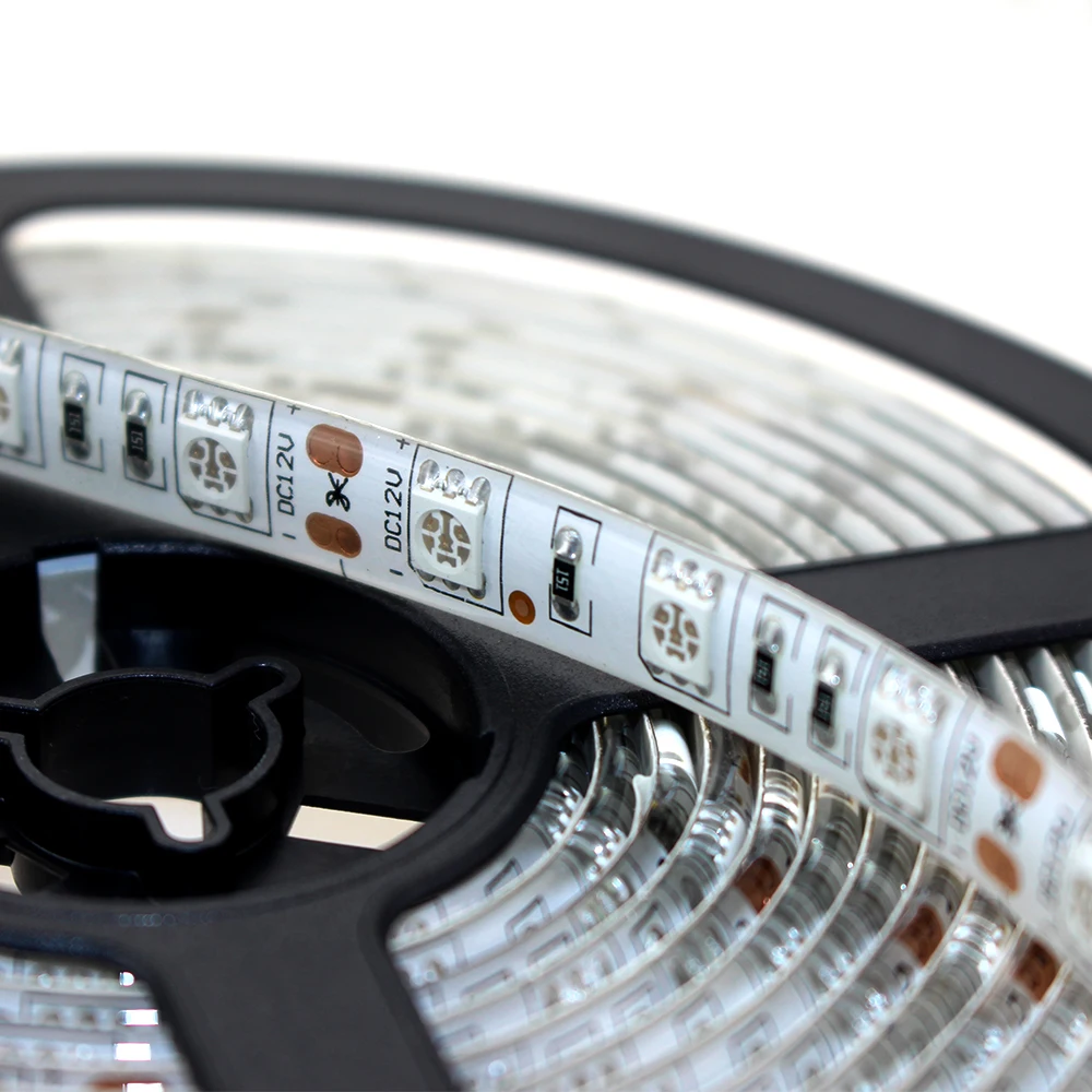 Светодиодная лента 5050 DC12V 60 светодиодов/м 5 м/лот гибкая светодиодная RGB SMD5050