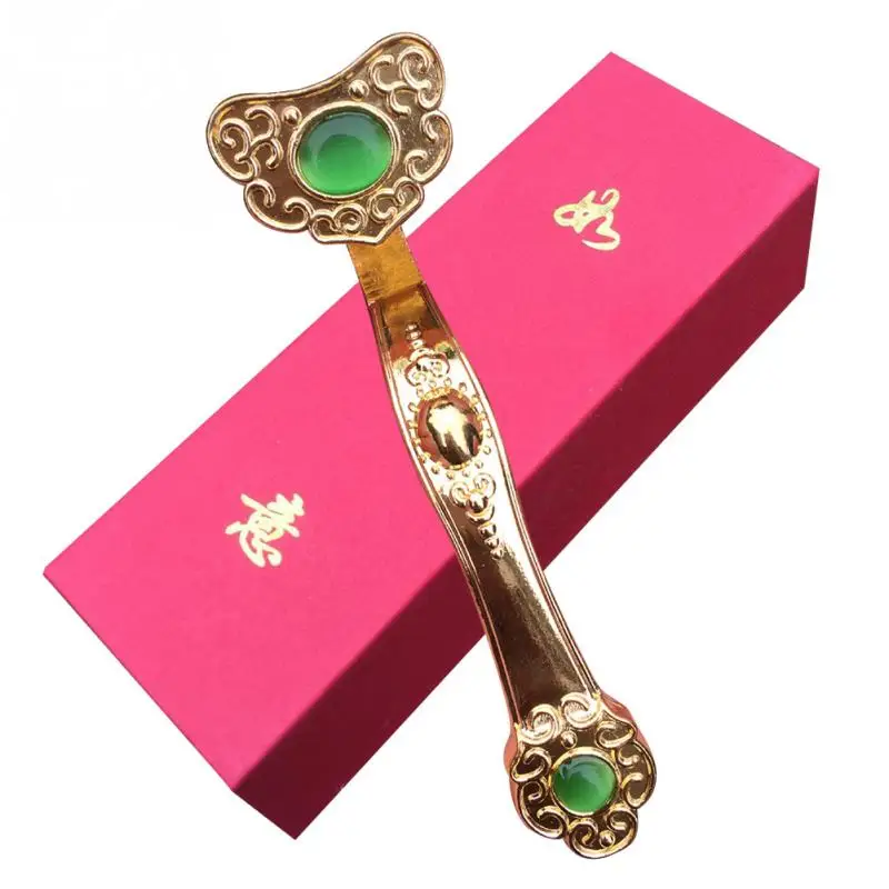 

Jewelry Chinese Craft Desk Golden Ruyi Wealth Feng Shui Fortune Gift Ornament Ruyi ornaments