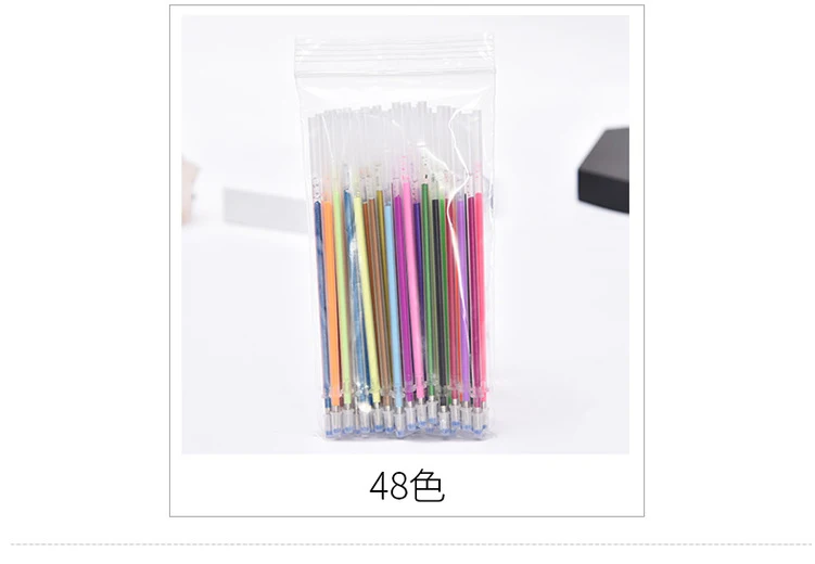 48 цветов заправка цвет нейтральная ручка основные офисные принадлежности ручка для подписи многоцветная Заправка для студентов канцелярские принадлежности ручка