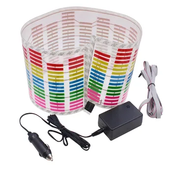 

Car Styling 70cm*16cm Car LED Sound Music Sticker Activated Equalizer Music Rhythm Led Colourful Flash EL Sheet Light Lamp New