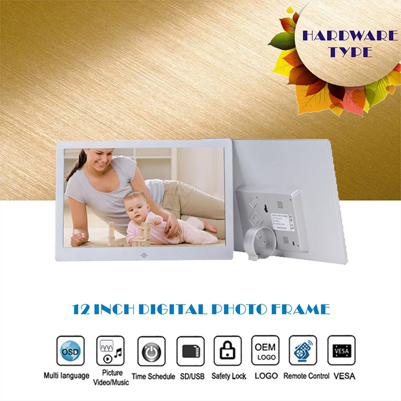 

12 INCH DIGITAL PHOTO FRAME FOR COMMEMOTATION AND STORAGE AS THE SOUVENIRS AND GIFTS