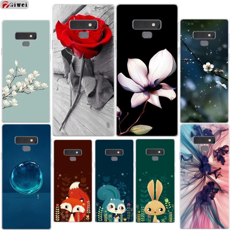 

For Samsung Note 9 Case Silicone Flower Cat Print Soft TPU Cover For Samsung Galaxy Note 9 Cases Coque Note 9 Note9 Capas Fundas
