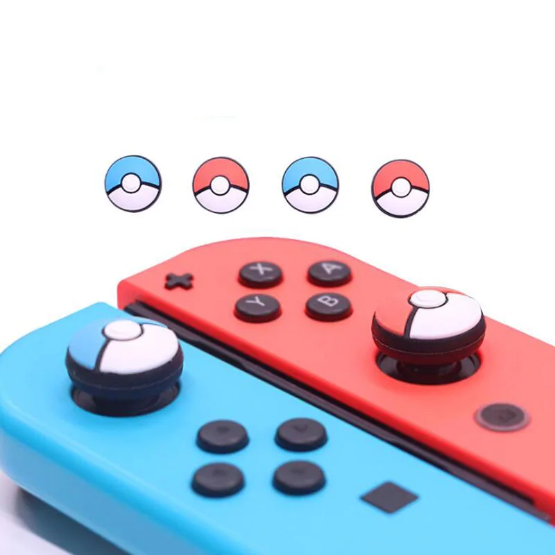 

Thumb Stick Grips Cap Joystick Cover For Nintend Switch Lite NS Mini Controller Pokemon Poke ball Handle Pokeball JoyCon Case