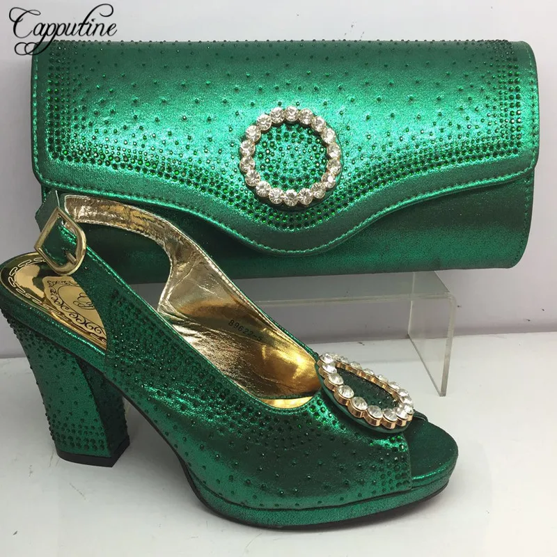 Capputine/ г., итальянский комплект из туфель и сумочки, летние женские туфли-лодочки в африканском стиле, вечерние туфли и сумочка BL285C