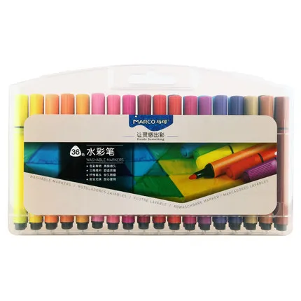 12 24 36 цветов художественный маркер дети Акварельная ручка Безопасные нетоксичные моющиеся ручки для рисования граффити товары для рукоделия - Цвет: 36 Colors