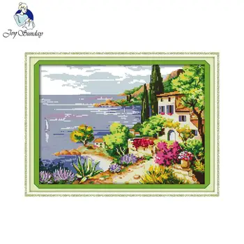 

Joy Sunday Seaside landscapes Needlework Cross stitch Sets For Embroidery kits Precise Printed Patterns Counted Cross-Stitching