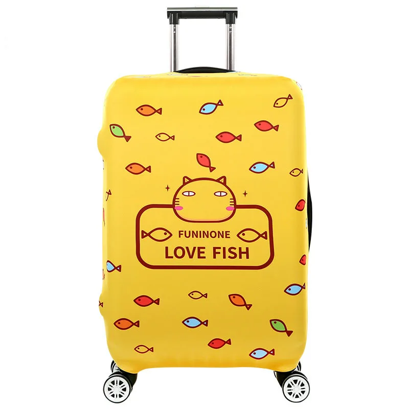 TRIPNUO Дорожный чемодан защитные чехлы эластичные Мультяшные рыбки багажные Чехлы для 18-32 дюймов толстый чехол для чемодана - Цвет: T5183