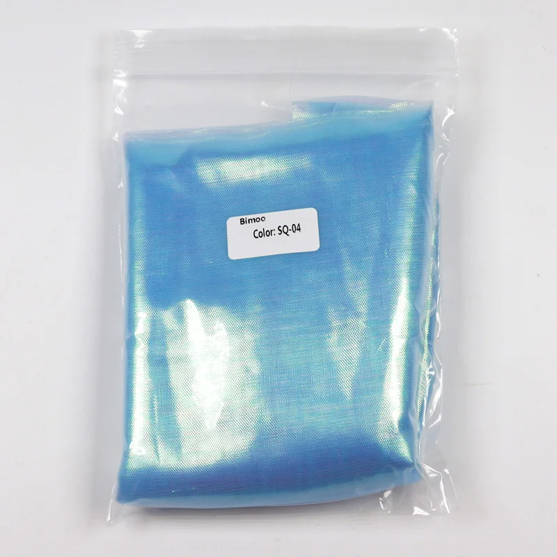 1 м X 1,2 м Кристальный мигающий Холо Кальмар джиг DIY сетчатая ткань жемчужный зеленый розовый синий желтый синий цвет - Цвет: SQ04 Light Blue
