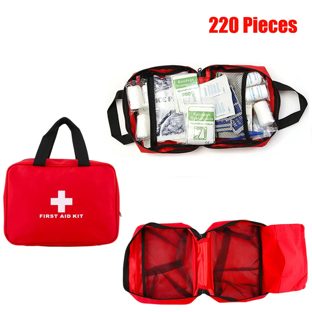 220 шт. портативный аптечка сумка На открытом воздухе водостойкая медицинская сумка для дома путешествия автомобиль Открытый Кемпинг