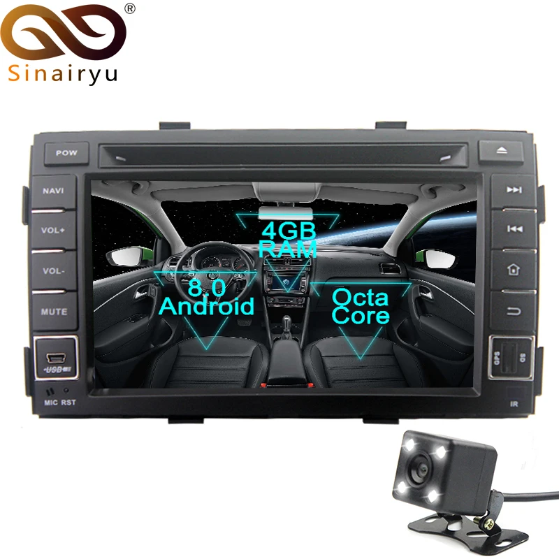 Sinairyu 2 Din Android 8 0 Octa Core font b Car b font DVD Player for