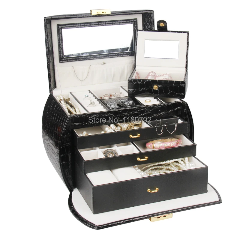 Rowling Extra Large Jewelry Box Beads Bracelets Rings Packaging Box Watch Holder With Coded Lock Pz203 Holder Tray Holder Pocketholder Watch Aliexpress