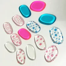 Стиль ясно, силиконовые макияж пуховкой эллипс желе Косметические Puff Макияж Tool Здоровье и красота прозрачный губка BB CC Puff